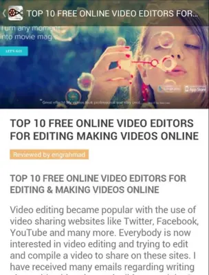 Free Video Editing Software android App screenshot 1